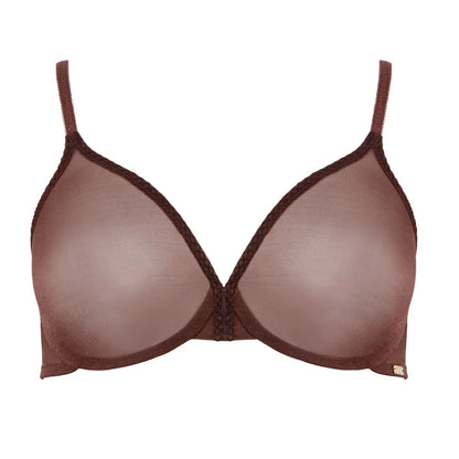 Gossard Glossies Sheer Molded Bra Rich Brown - STREET STYLE