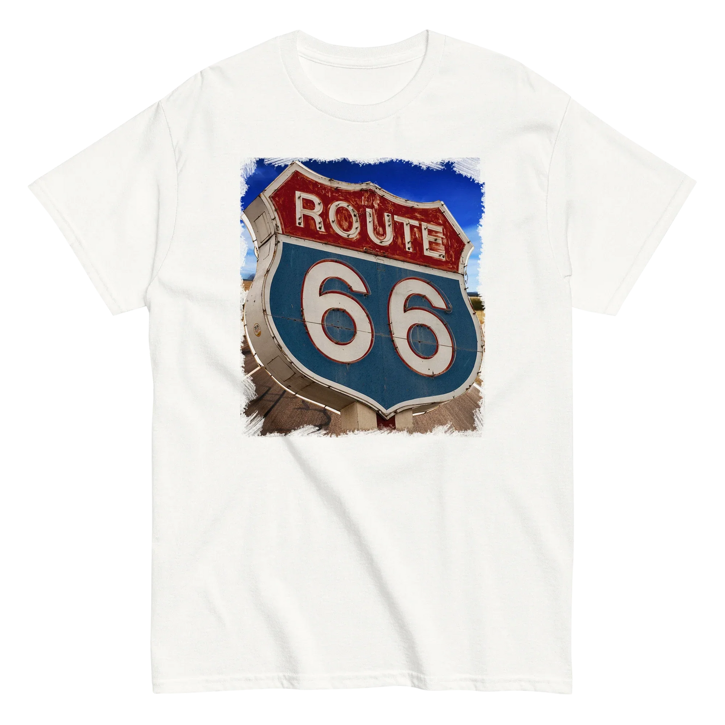 T-shirt Uomo Route 66 - Stampa Vintage Iconica Americana 12066-4 - STREET STYLE