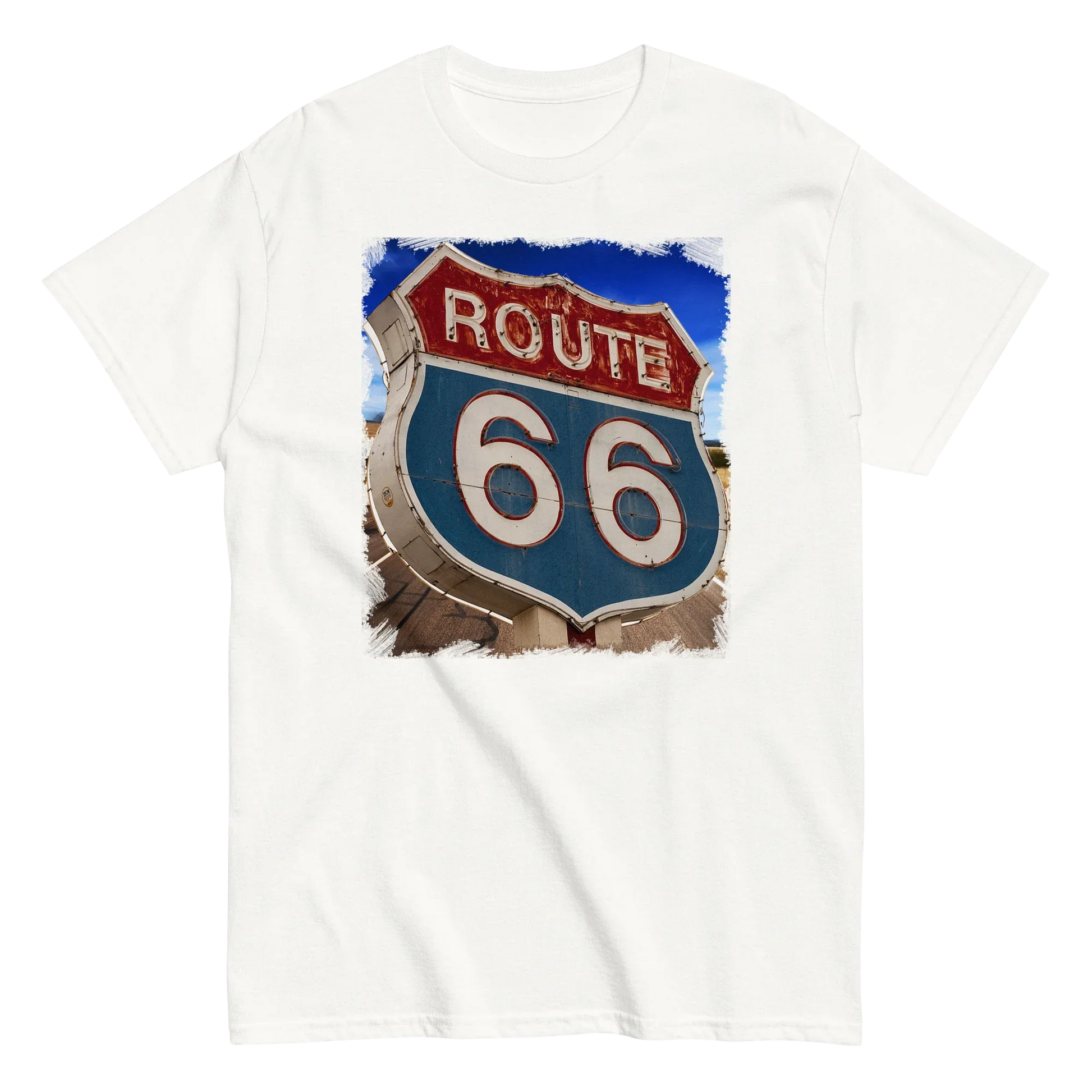 T-shirt Uomo Route 66 - Stampa Vintage Iconica Americana 12066-4 - STREET STYLE