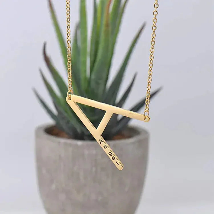 26 English Letter Pendant European Titanium Steel Necklace - Letter Pendant necklace - STREET STYLE