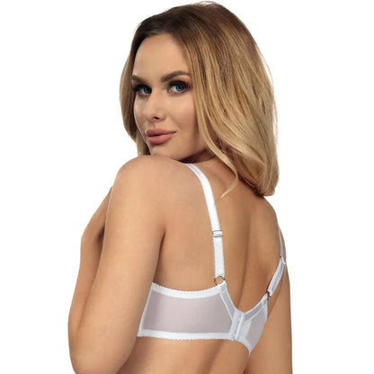Sheer Lace Soft Cup Bra Coco White - STREET STYLE