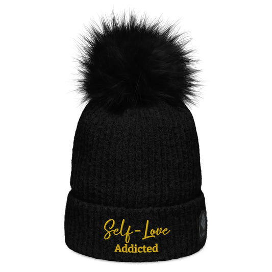 Winter Hats - Self Love - Columbia pom-pom beanie with Embroidery - STREET STYLE