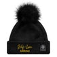 Winter Hats - Self Love - Columbia pom-pom beanie with Embroidery - STREET STYLE