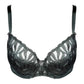 Half-Padded Lace Underwire Bra Emerald - STREET STYLE