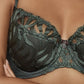 Half-Padded Lace Underwire Bra Emerald - STREET STYLE