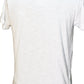 T-shirt bianca uomo cotone fiammato, street style, moda urbana, vista retro