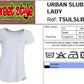 T-shirt donna bianca Urban Slub in cotone, manica corta, streetwear Rimini, stile urban.