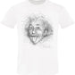 T-shirt streetwear bianca uomo con grafica stilizzata volto icona urban, 100% cotone