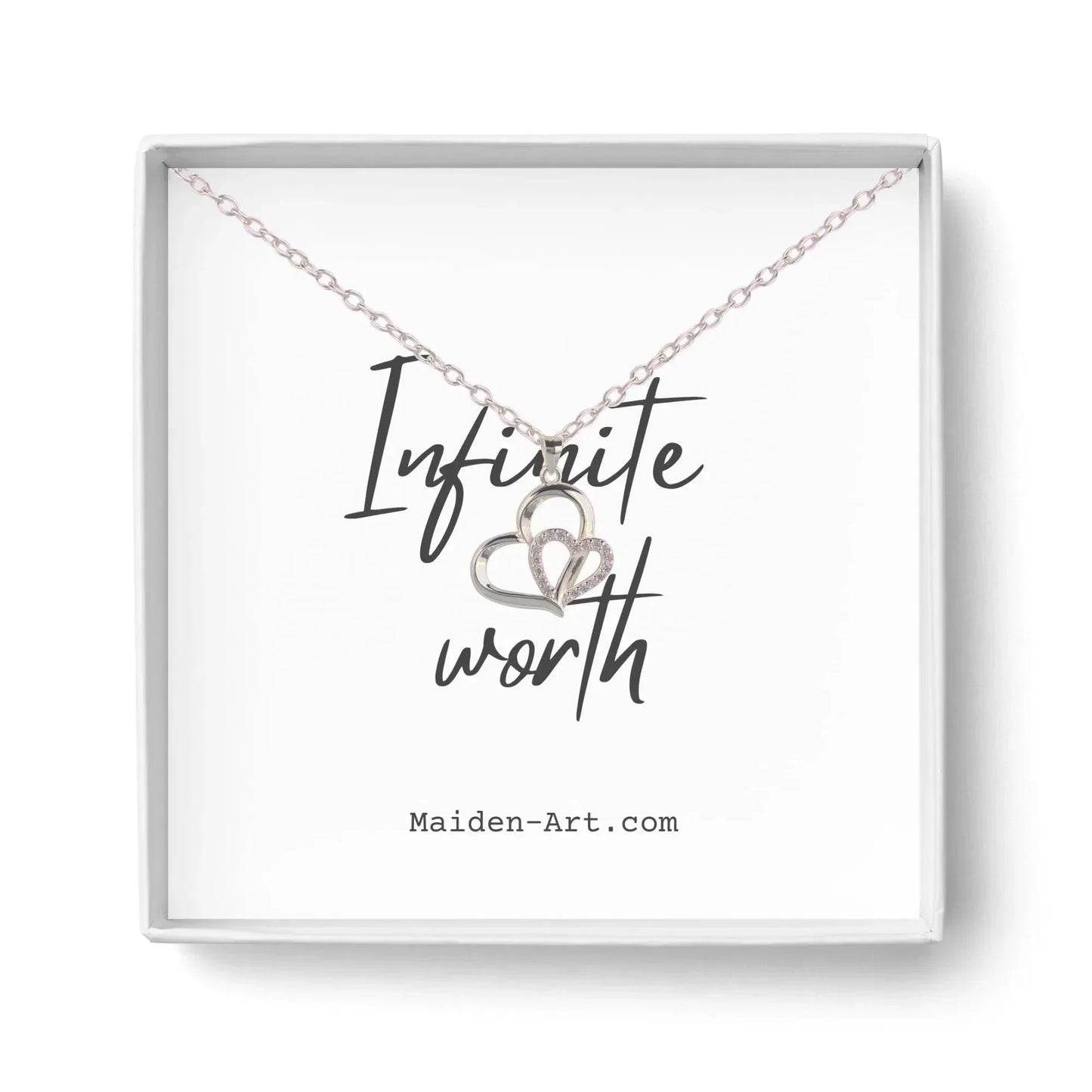 Eternity Necklace Love Heart Pave Necklace - STREET STYLE