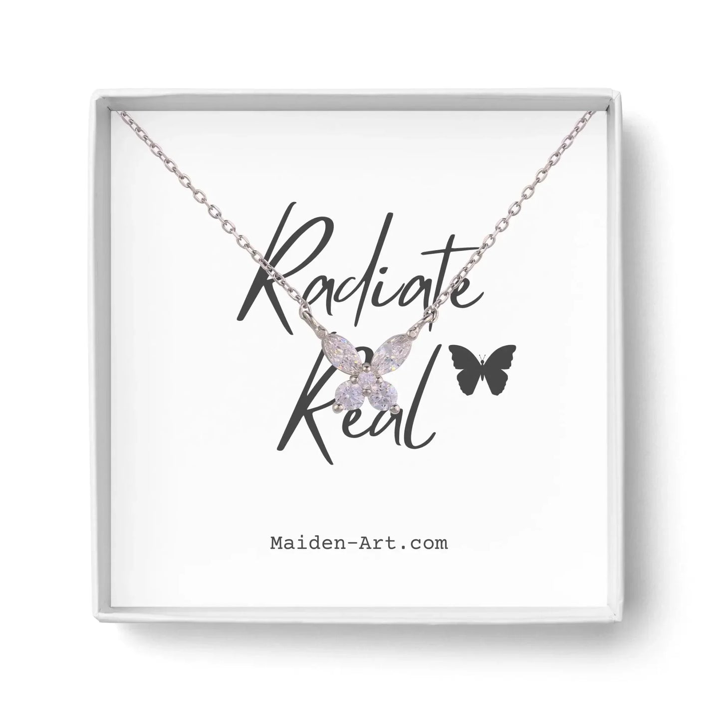 925 Sterling Silver Butterfly Pendant Necklace - STREET STYLE