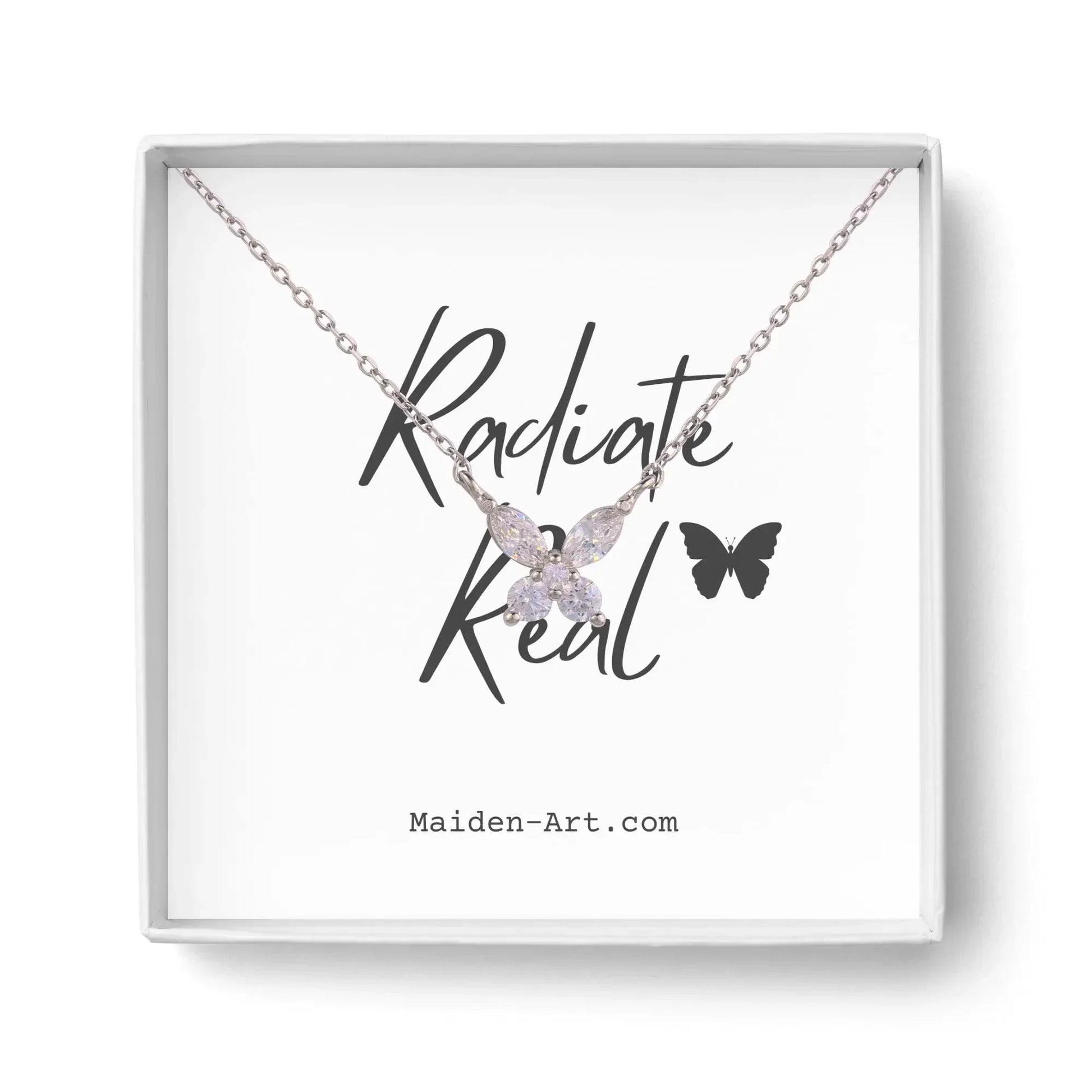 925 Sterling Silver Butterfly Pendant Necklace - STREET STYLE
