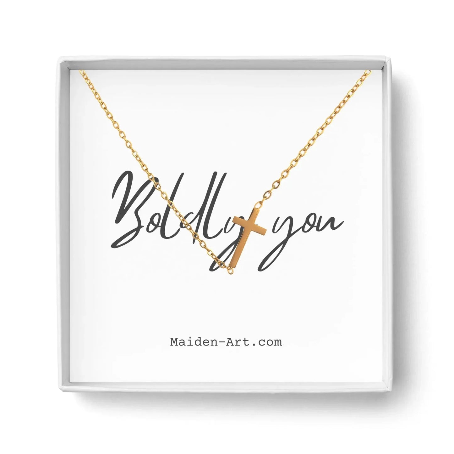 14K gold necklace | Gold Plated Cross Pendant Necklace - STREET STYLE