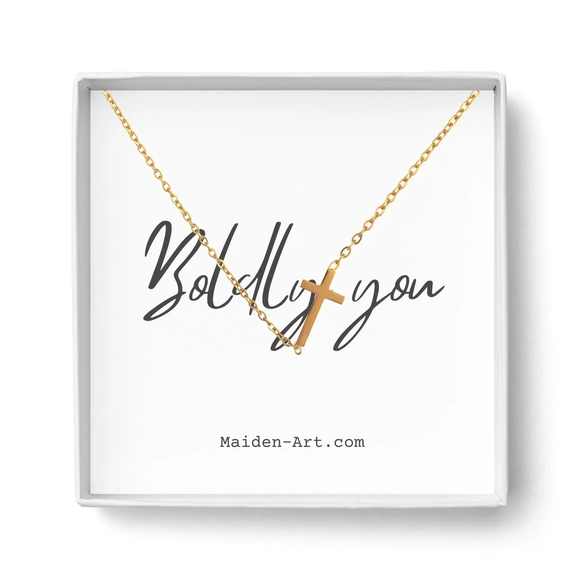 14K gold necklace | Gold Plated Cross Pendant Necklace - STREET STYLE