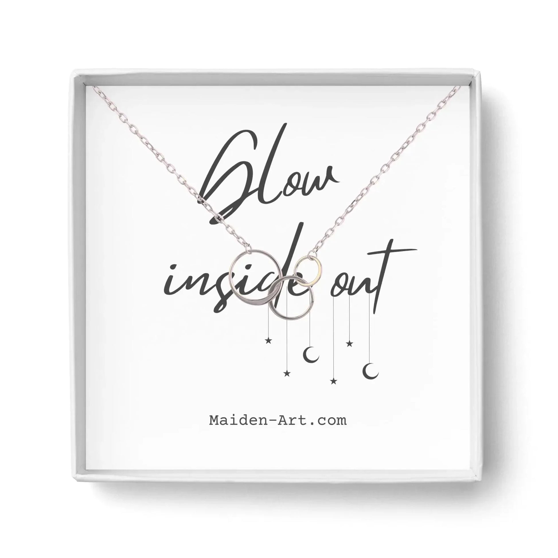 Three Circle Pendant Necklace - Interlocking necklace - STREET STYLE