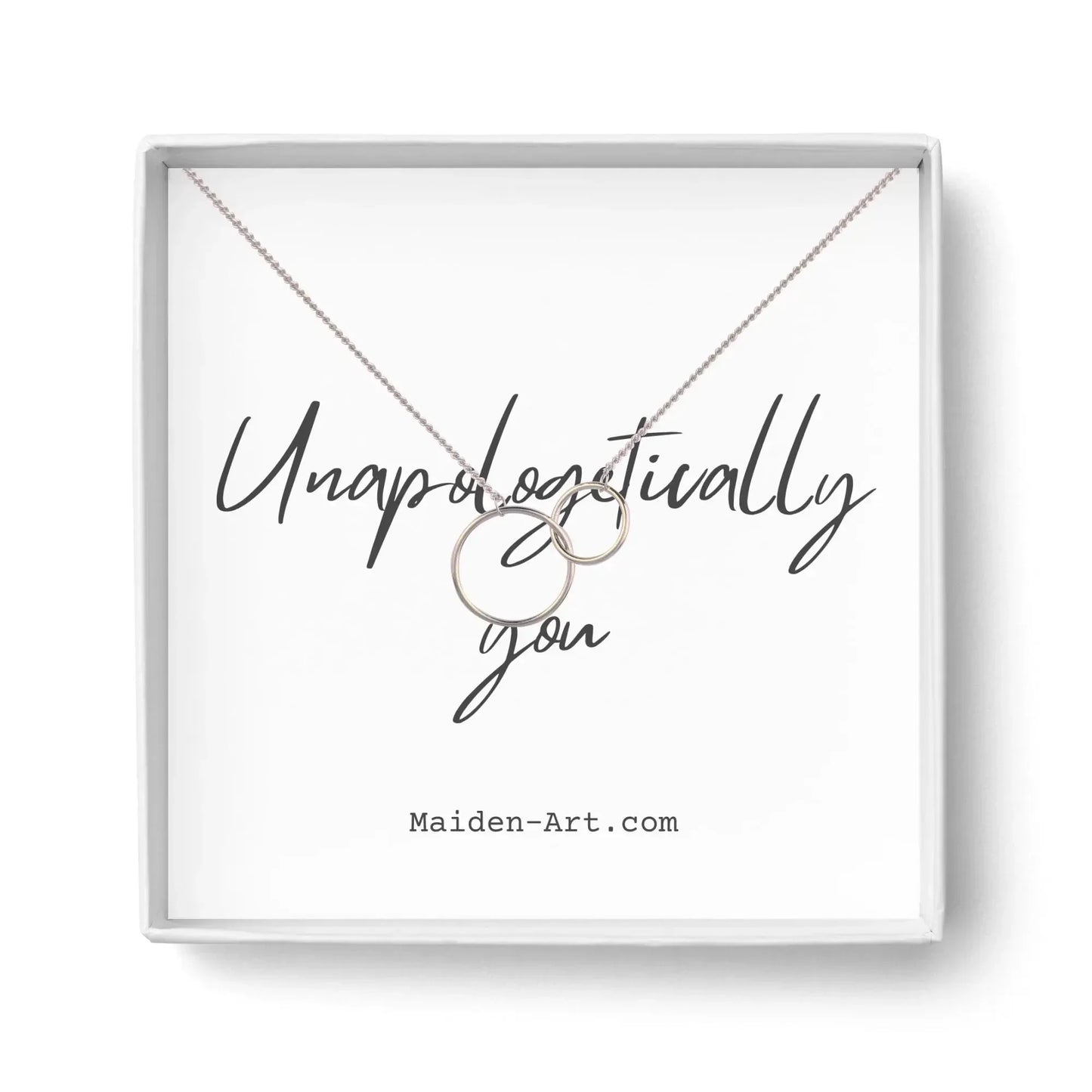 Two Circle Interlocking Pendant Necklace - STREET STYLE