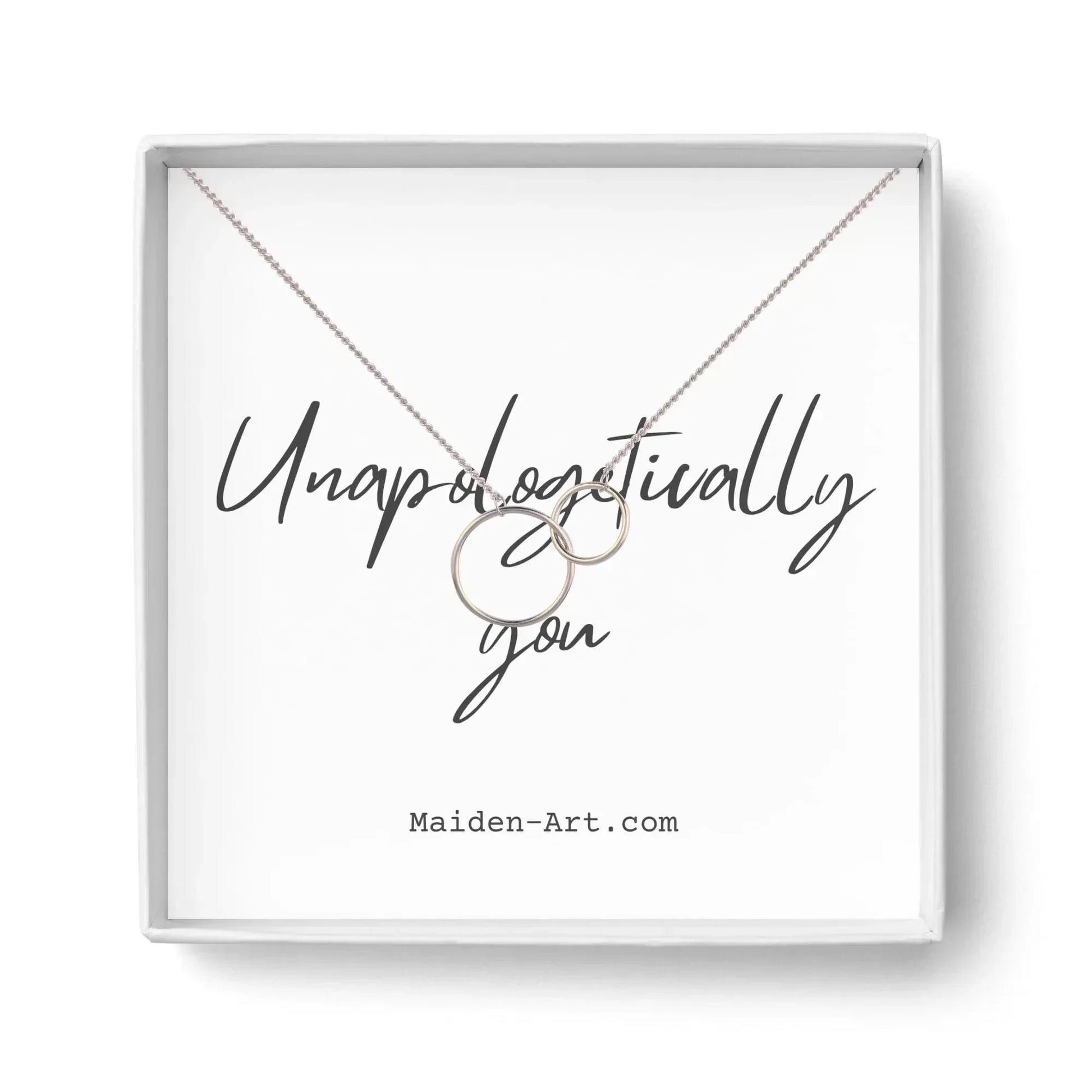 Two Circle Interlocking Pendant Necklace - STREET STYLE