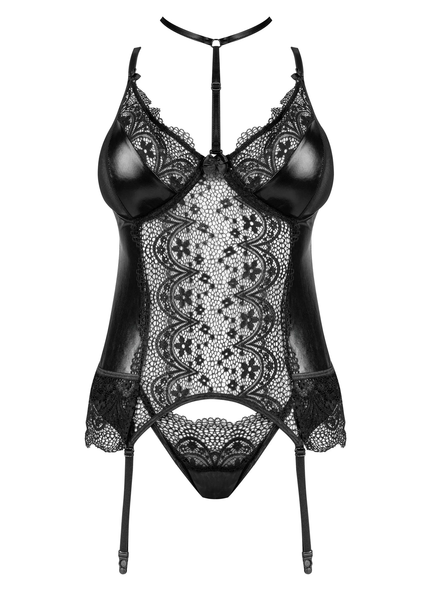 Beauty Night Noir Fantasy Sheer Lace Corset - STREET STYLE