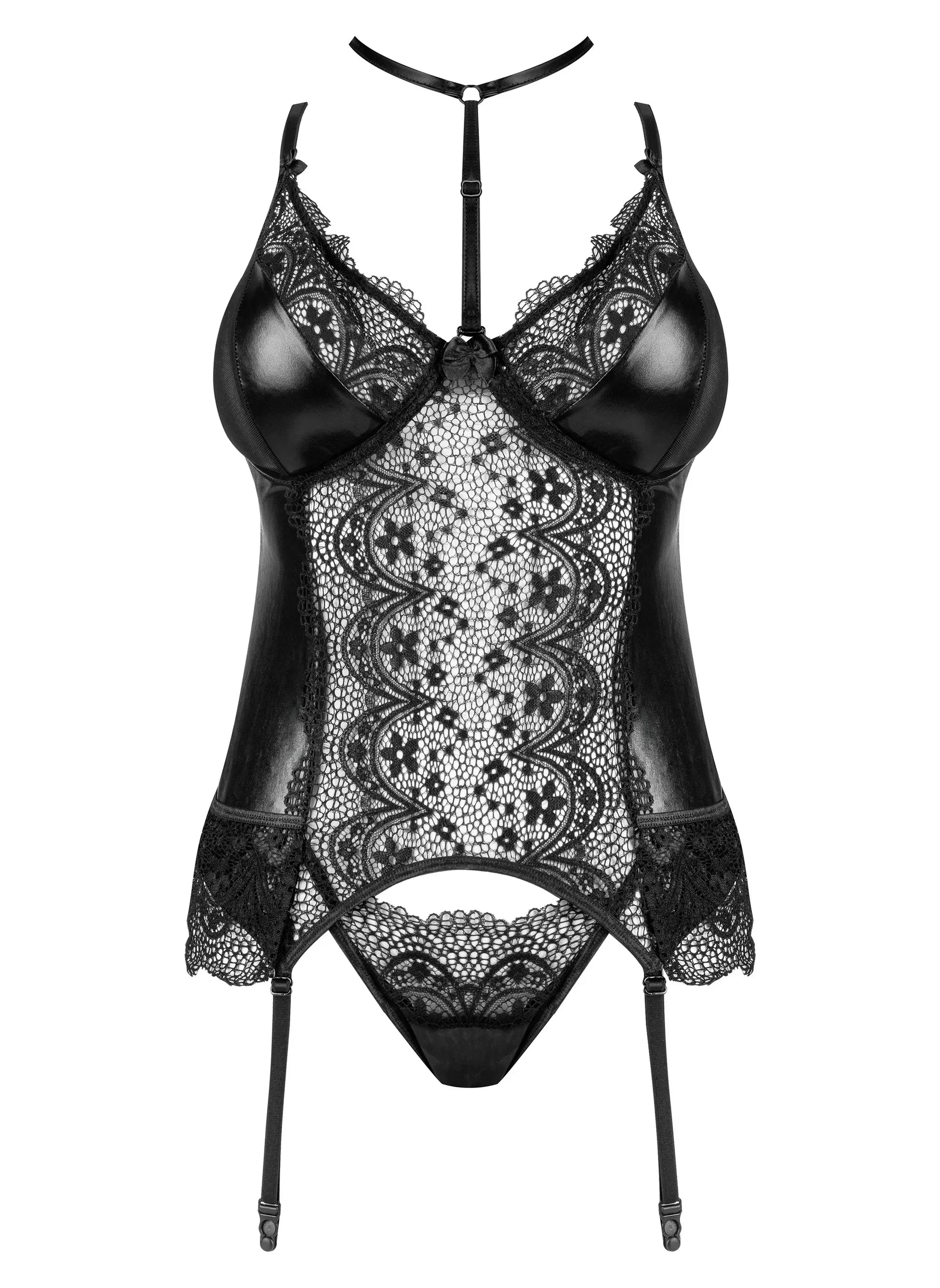 Beauty Night Noir Fantasy Sheer Lace Corset - STREET STYLE