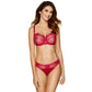 Sheer Mesh Balconette Bra Gorteks Pamela Red - STREET STYLE