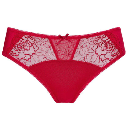 Semi Sheer Low Rise Bikini Panty Gorteks Pamela Red - STREET STYLE
