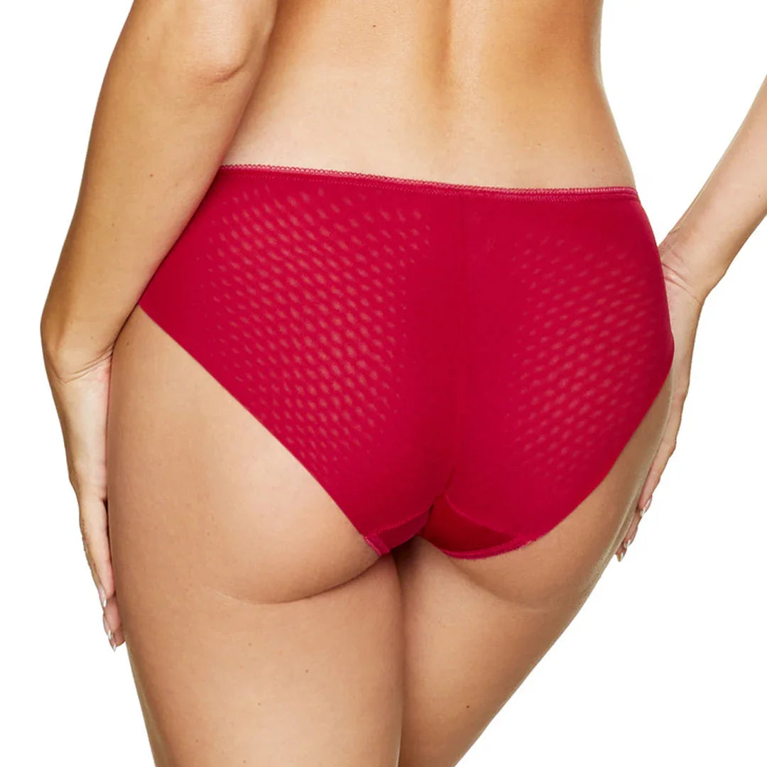 Semi Sheer Low Rise Bikini Panty Gorteks Pamela Red - STREET STYLE