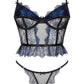 Sheer Lace Longline Bra & Sexy String Beauty Night Saphira - STREET STYLE