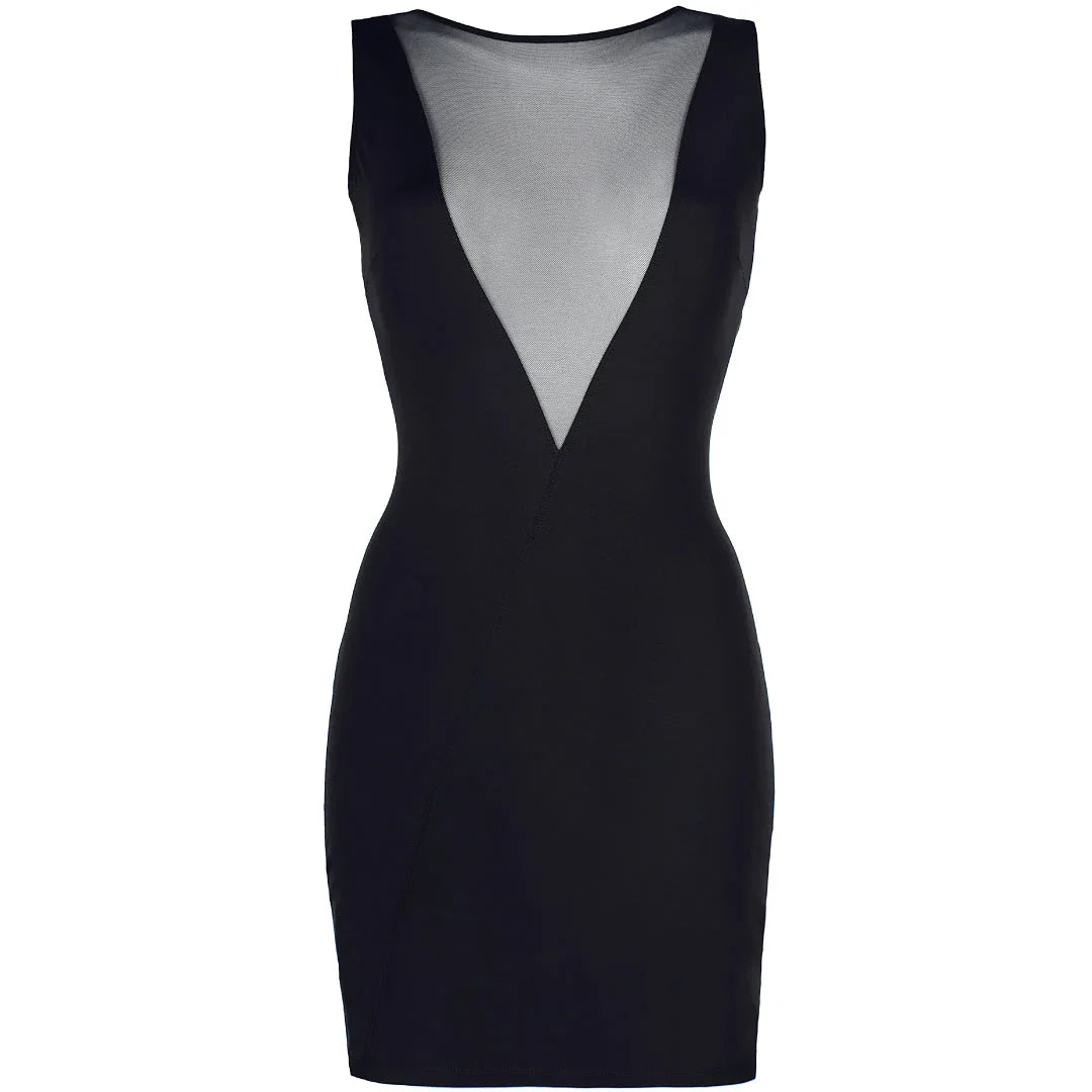 Axami Black Mini Dress Tropicana - STREET STYLE