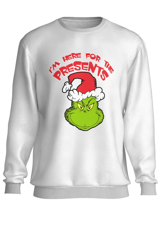 Felpa a Girocollo Bianca il Grinch Christmass Style - STREET STYLE