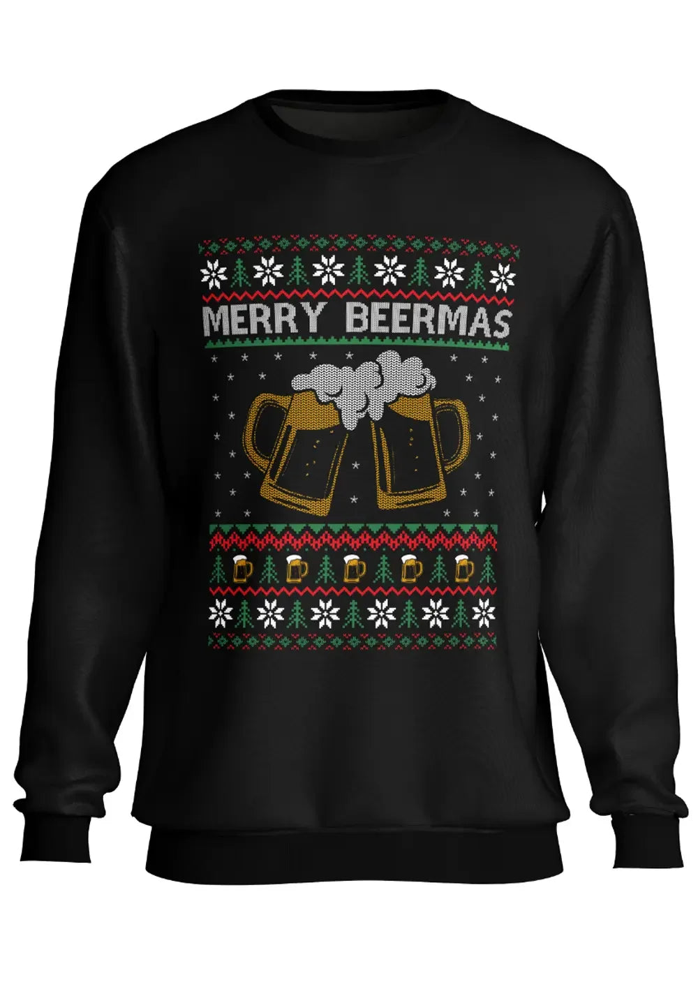 Felpa a Girocollo Natalizia Ironica Merry Beermass - STREET STYLE