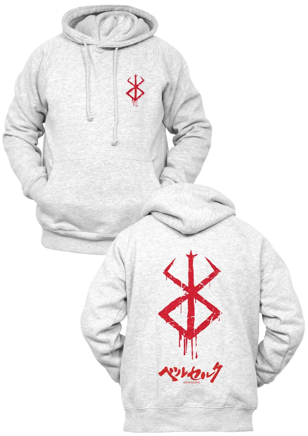 Felpa con Cappuccio Fronte Retro Berserk Anime - STREET STYLE