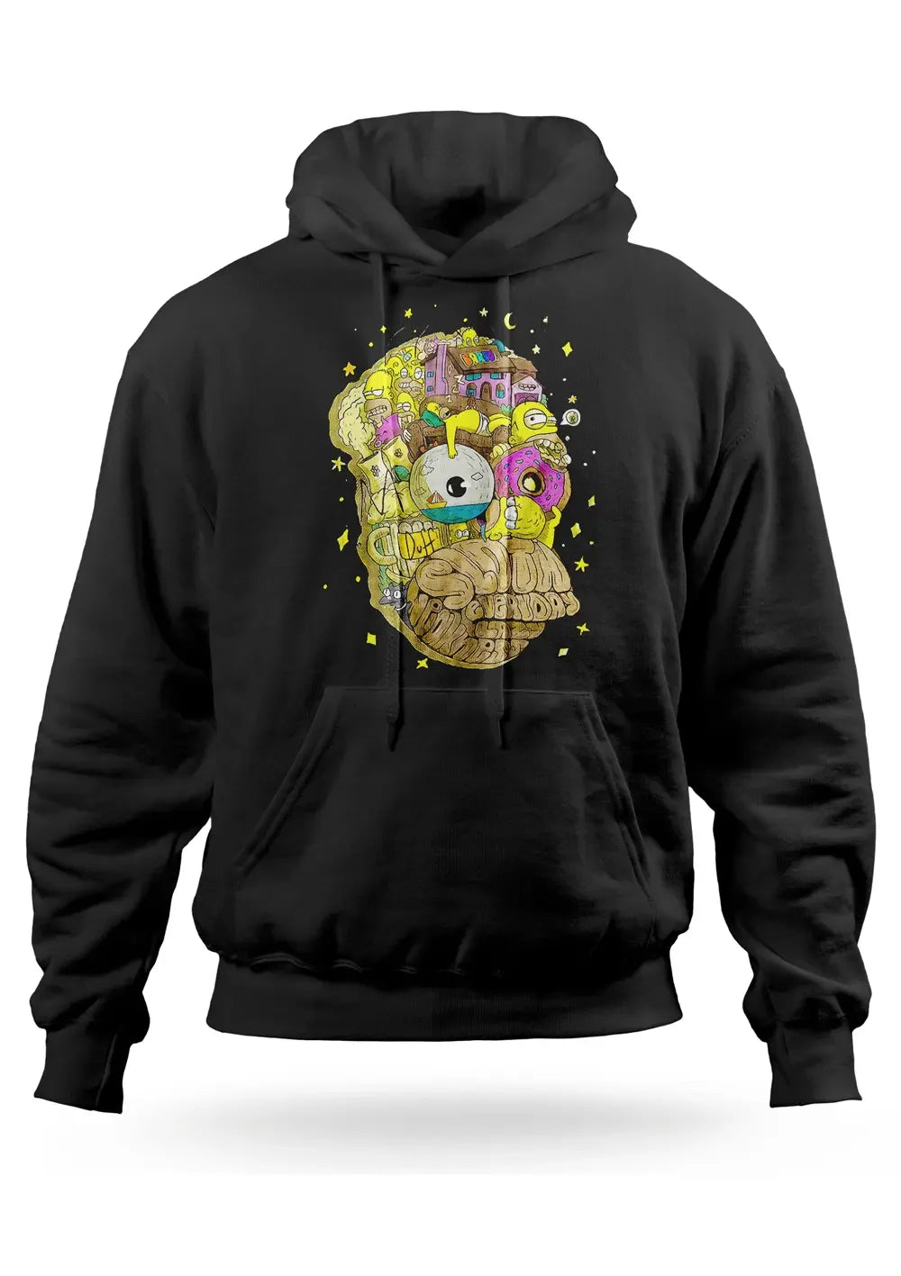 Felpa Con Cappuccio Homer Simpson Trip Psichedelico - STREET STYLE