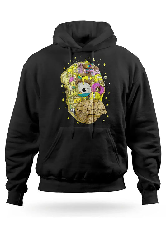 Felpa Con Cappuccio Homer Simpson Trip Psichedelico - STREET STYLE