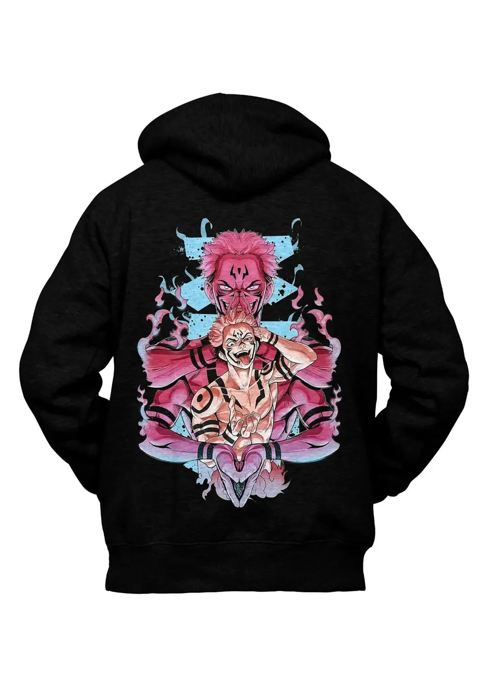 Felpa con Cappuccio Retro Jujutsu Kaisen Ryomen Sukuna Anime - STREET STYLE