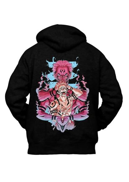 Felpa con Cappuccio Retro Jujutsu Kaisen Ryomen Sukuna Anime - STREET STYLE