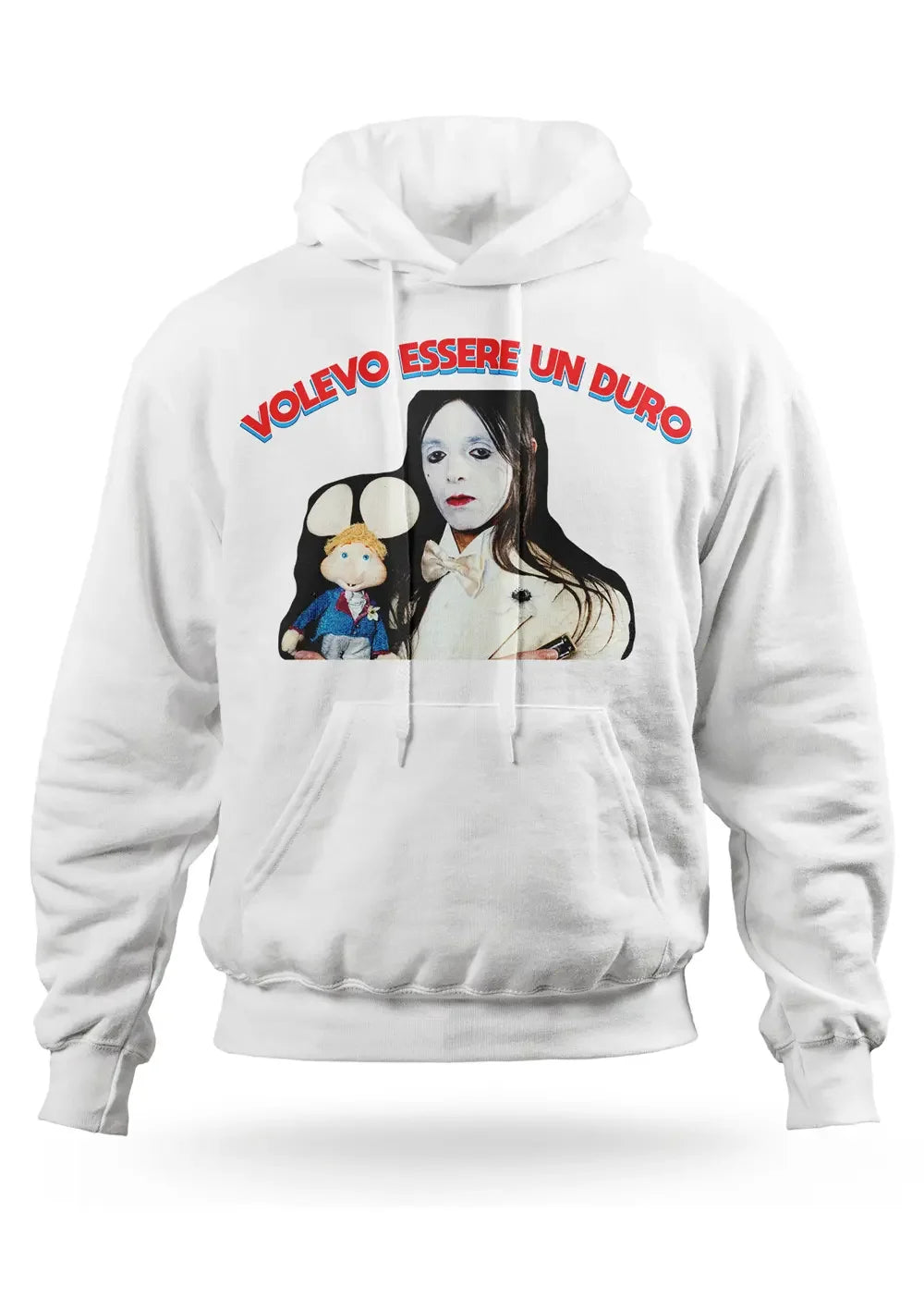 Felpa con Cappuccio Lucio Corsi Topo Gigio Volevo essere un duro - STREET STYLE