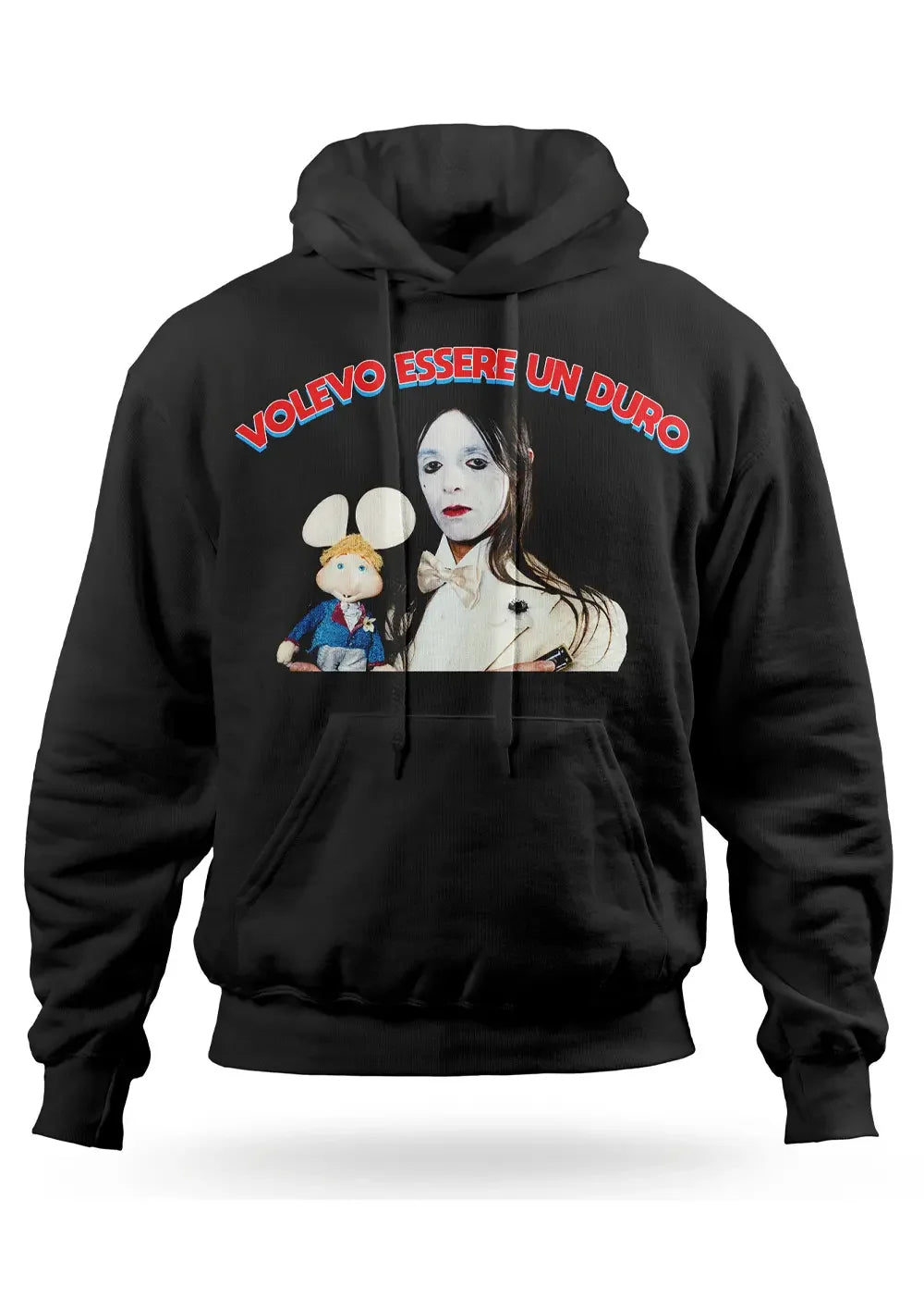 Felpa con Cappuccio Lucio Corsi Topo Gigio Volevo essere un duro - STREET STYLE