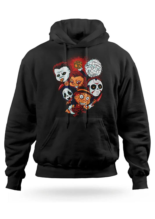 Felpa Con Cappuccio Personaggi Film Horror Divertenti - STREET STYLE