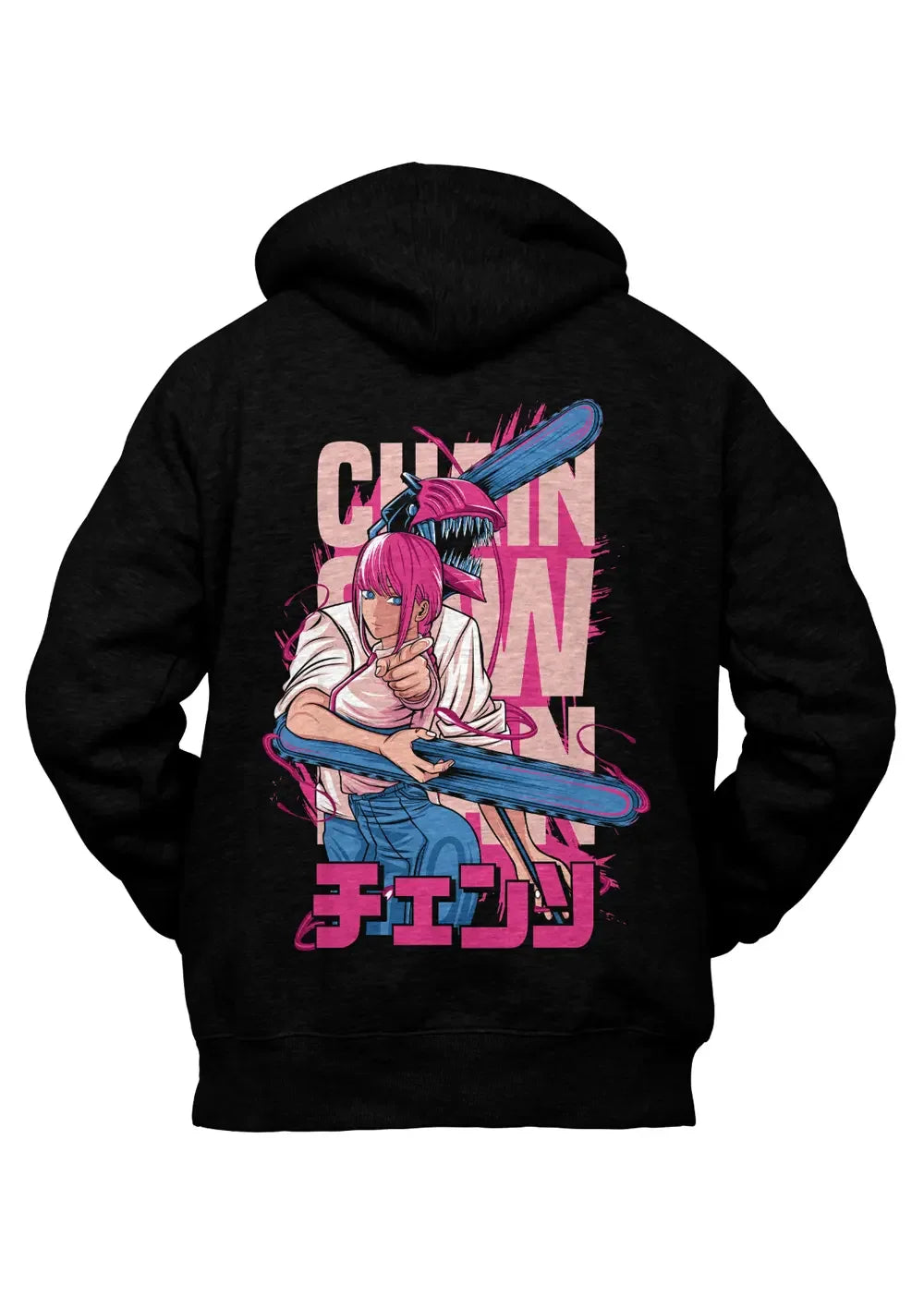Felpa con Cappuccio Retro Chainsaw Man Anime - STREET STYLE