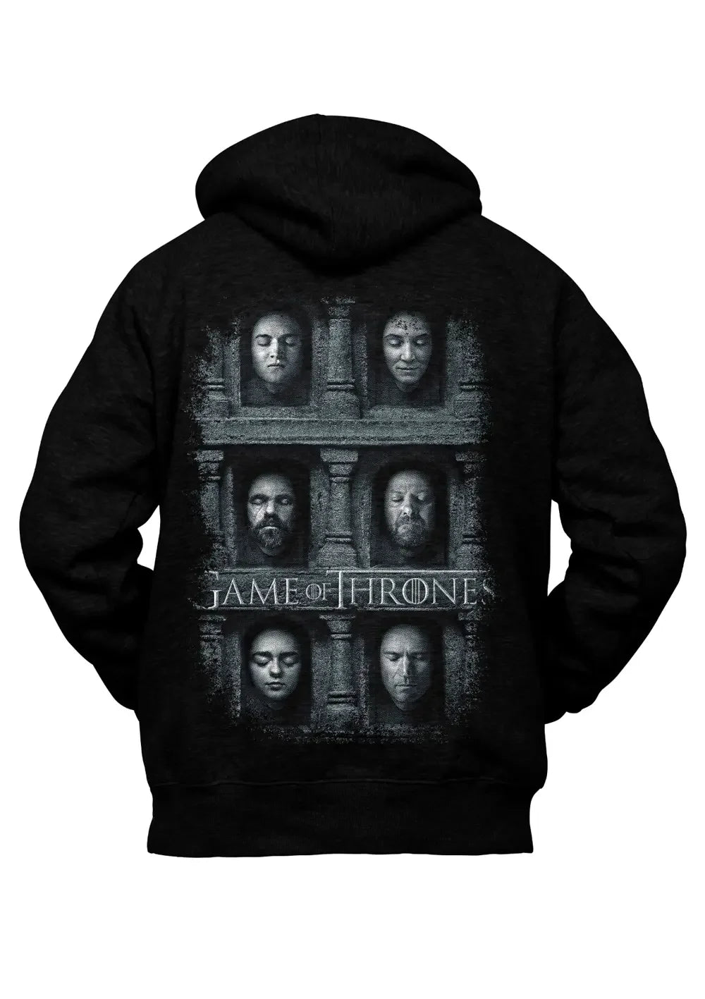 Felpa con Cappuccio Game of Thrones Retro Nera - STREET STYLE