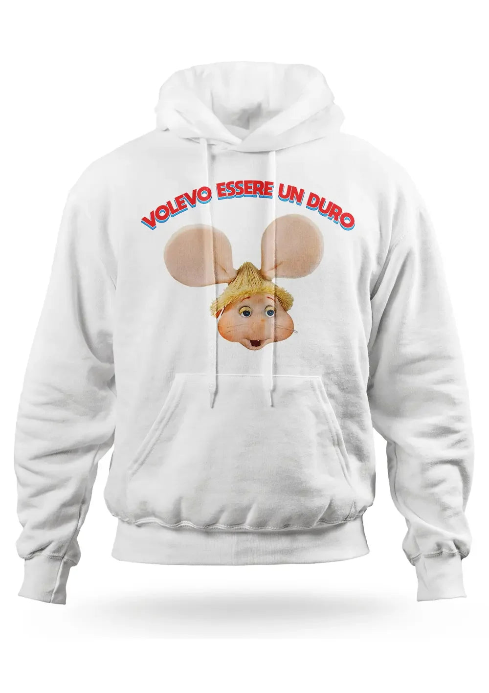 Felpa con Cappuccio Lucio Corsi Topo Gigio Volevo essere un duro - STREET STYLE