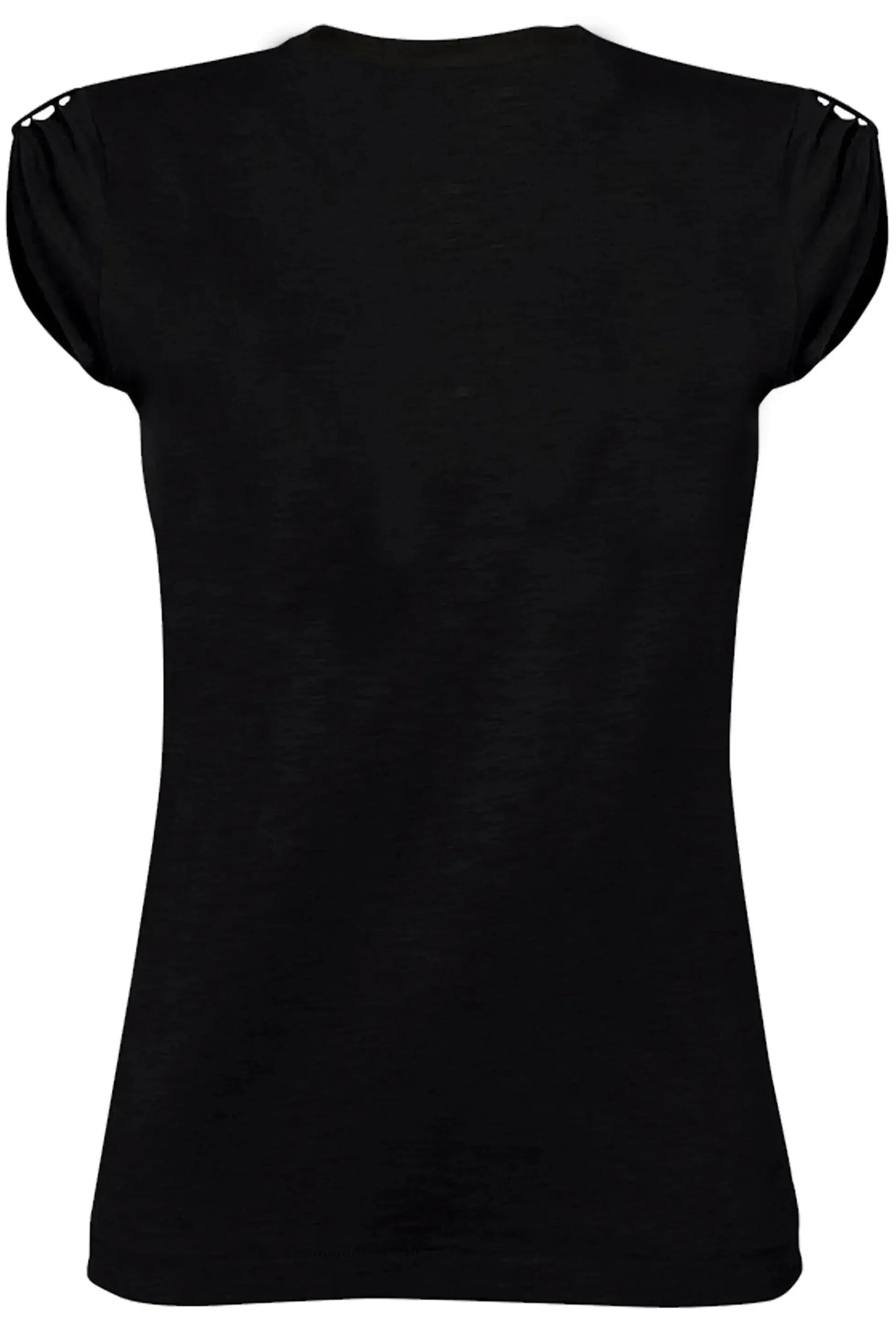 T-shirt nera donna cotone fiammato, streetwear essenziale, retro semplice, Street Style