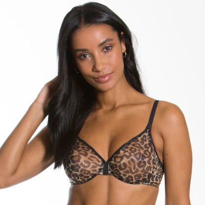 Gossard Glossies Leopard Print Sheer Bra - STREET STYLE
