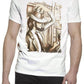 T-shirt uomo bianca streetwear in cotone con stampa urban artistica stile street style