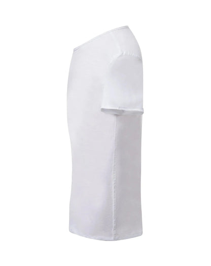 T-shirt bianca da uomo in cotone fiammato, manica corta, stile streetwear urban