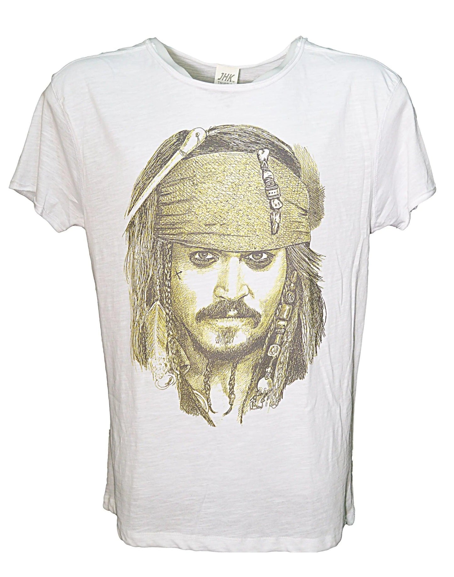 T-shirt uomo bianca cotone fiammato con stampa street style urban, moda streetwear Rimini