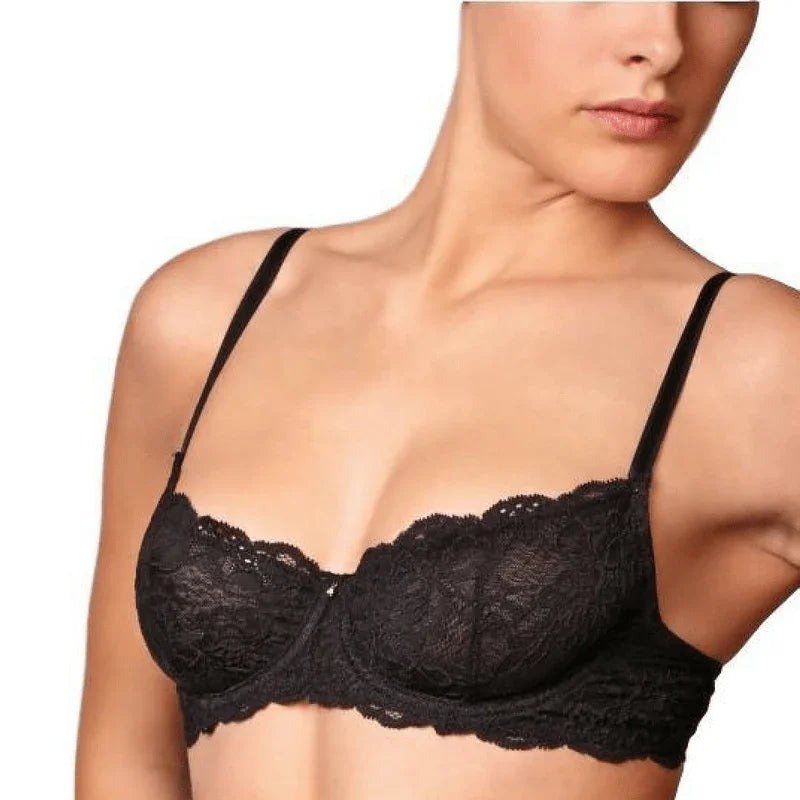 Lace Demi Cup Bra Montelle Intimates Coquette - STREET STYLE