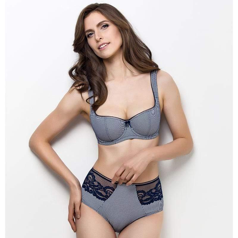 Lightly Padded Balcony Bra Lauma Navy - STREET STYLE