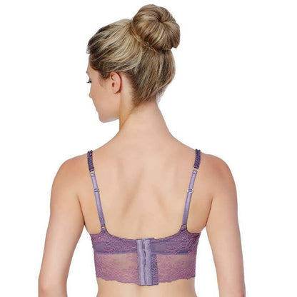 Longline Lace Demi Cup Bra Montelle Boudoir Glamour - STREET STYLE