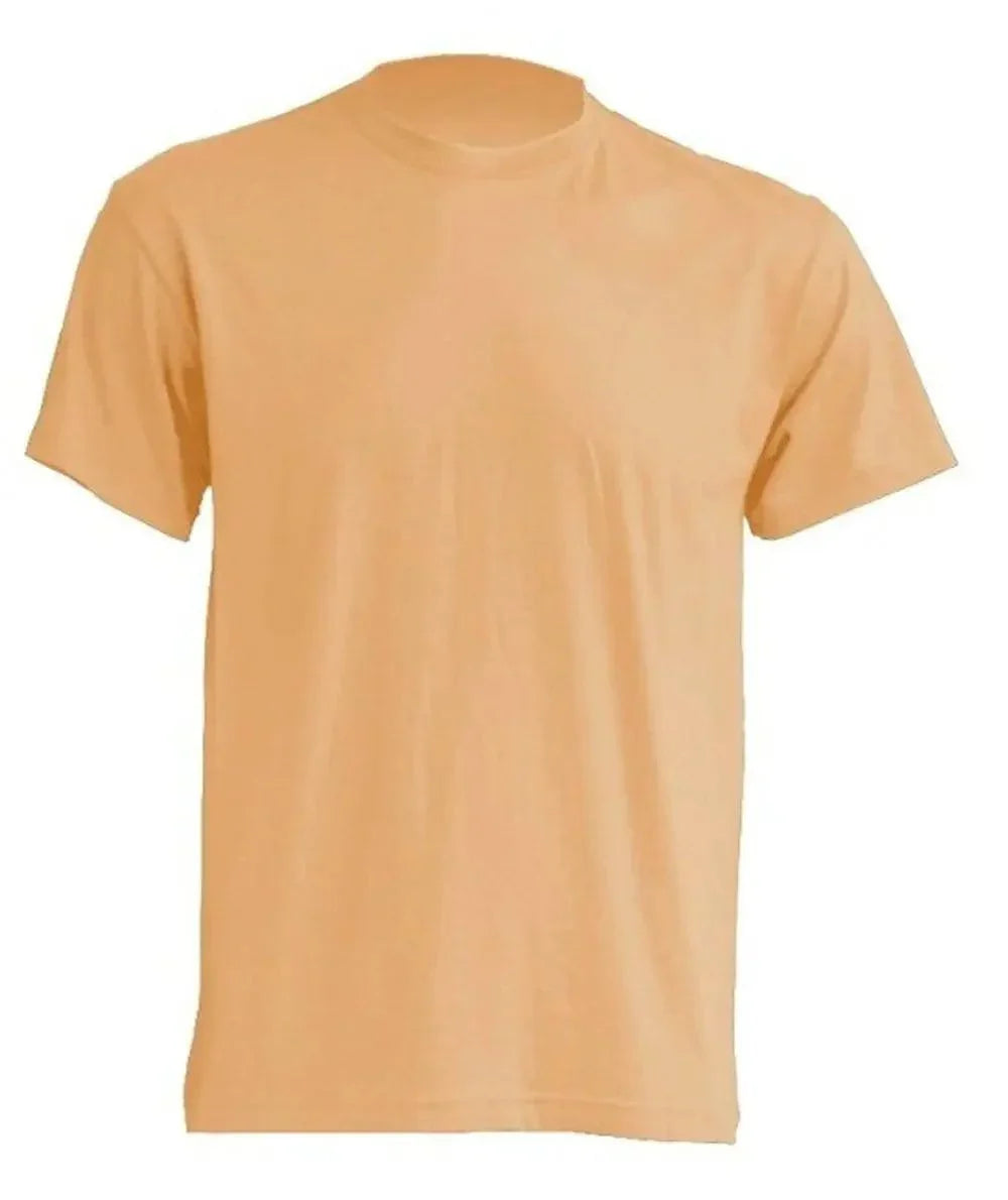 T-shirt uomo color pesca, stile streetwear, essenziale per outfit street style