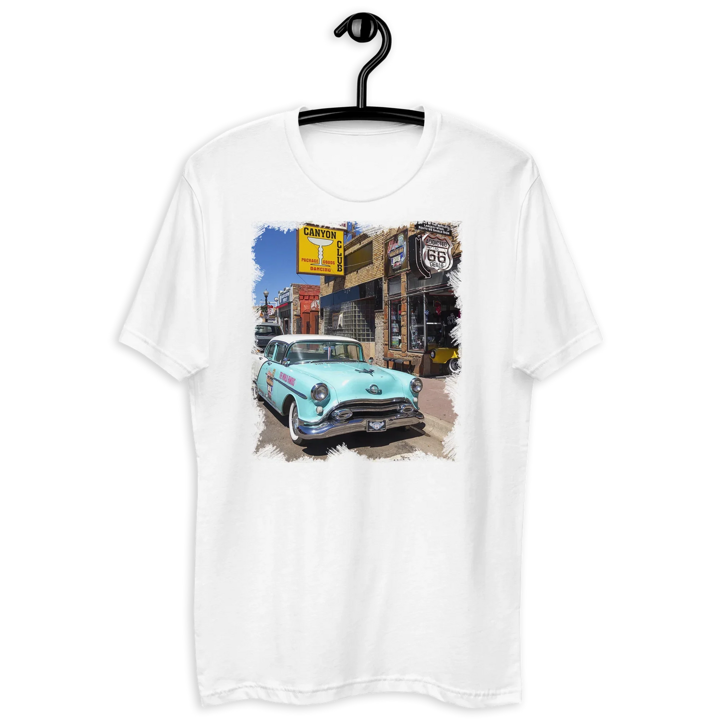 T-shirt Vintage Route 66 con Auto d'Epoca Americana - STREET STYLE